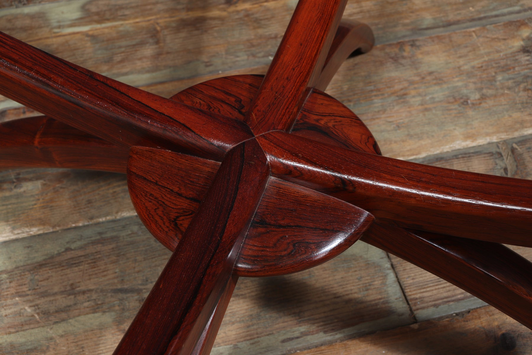 Swedish Mid Century Rosewood & Marble Spider Coffee Table