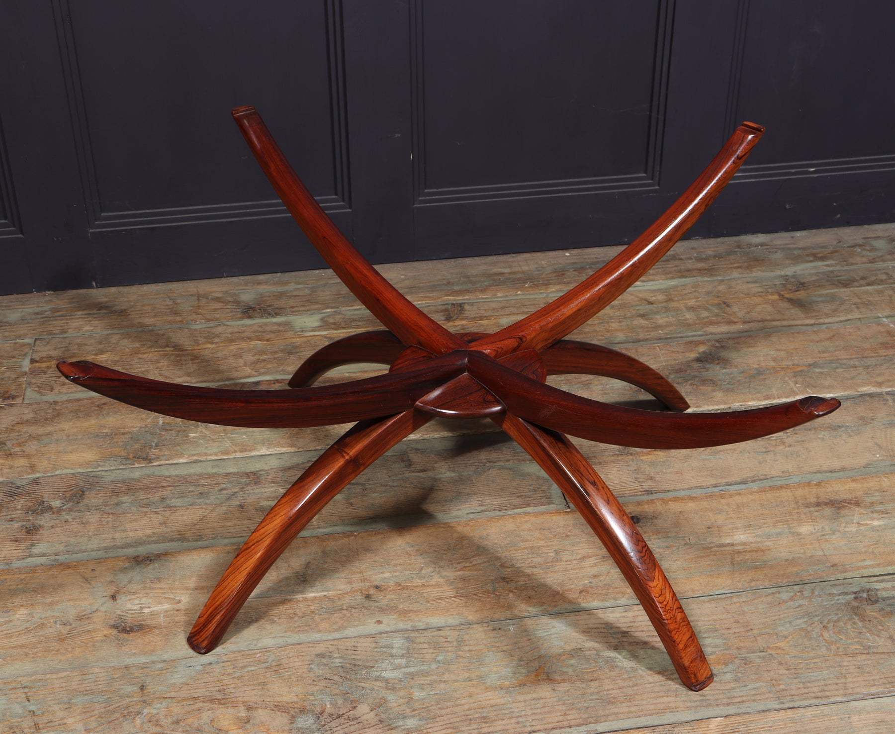 Swedish Mid Century Rosewood & Marble Spider Coffee Table
