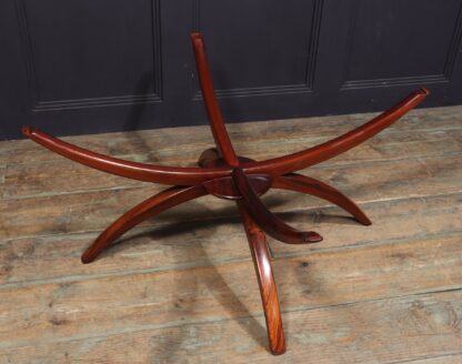 Swedish Mid Century Rosewood & Marble Spider Coffee Table - Image 10
