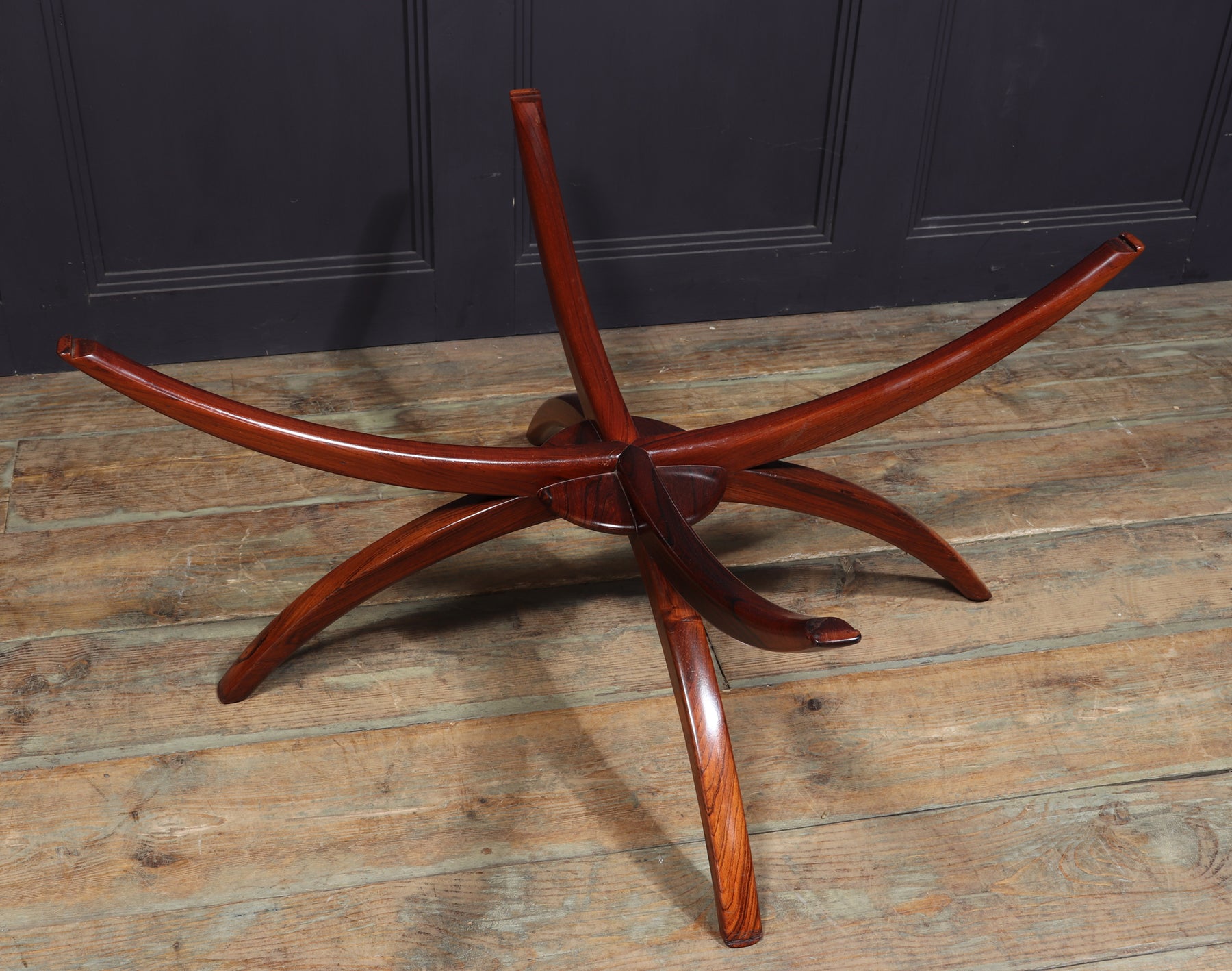 Swedish Mid Century Rosewood & Marble Spider Coffee Table