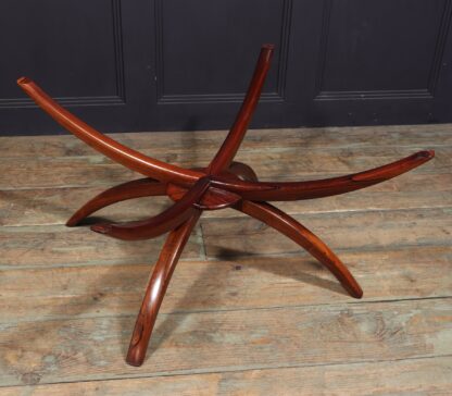 Swedish Mid Century Rosewood & Marble Spider Coffee Table - Image 8