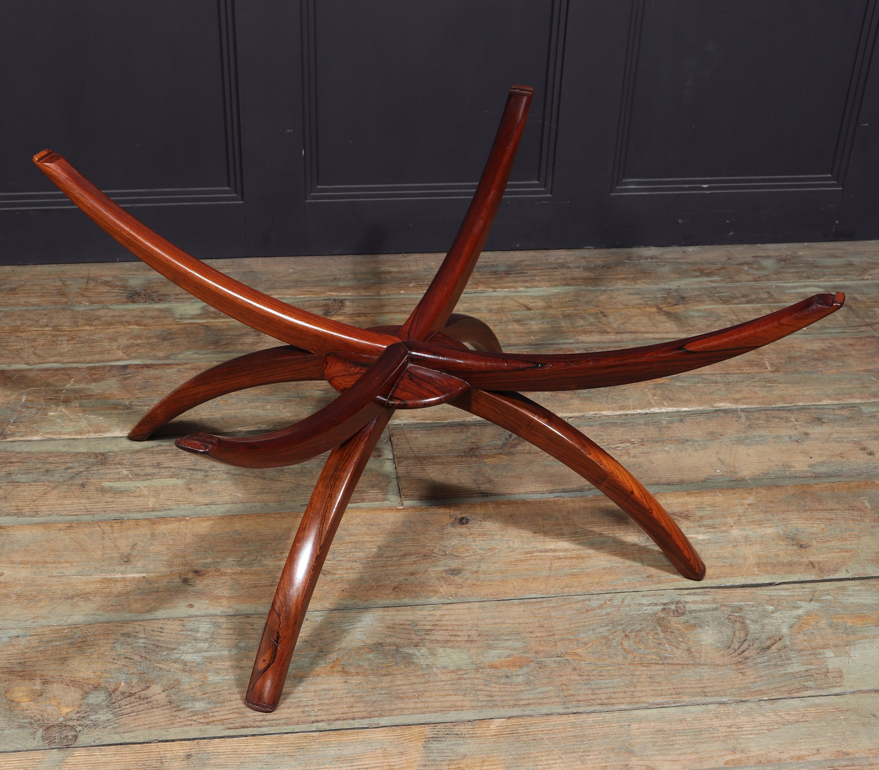 Swedish Mid Century Rosewood & Marble Spider Coffee Table