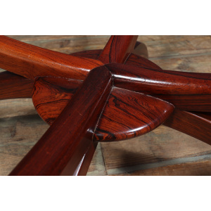 Swedish Mid Century Rosewood & Marble Spider Coffee Table