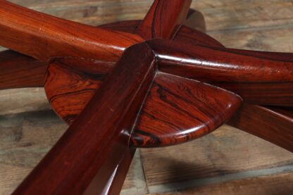 Swedish Mid Century Rosewood & Marble Spider Coffee Table - Image 11