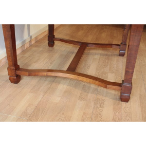 Liberty antique extendable dining table in cherry, Italy, 1920s