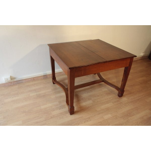 Liberty antique extendable dining table in cherry, Italy, 1920s
