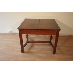 Liberty antique extendable dining table in cherry, Italy, 1920s