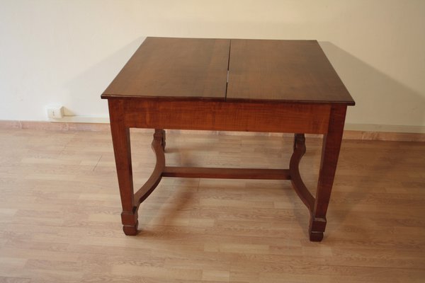 Liberty antique extendable dining table in cherry, Italy, 1920s