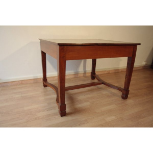 Liberty antique extendable dining table in cherry, Italy, 1920s