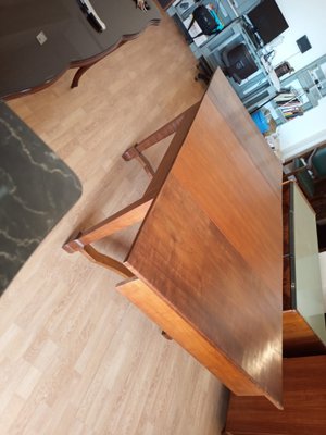 Liberty antique extendable dining table in cherry, Italy, 1920s