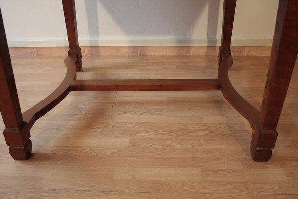 Liberty antique extendable dining table in cherry, Italy, 1920s