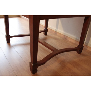 Liberty antique extendable dining table in cherry, Italy, 1920s