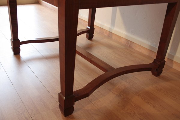 Liberty antique extendable dining table in cherry, Italy, 1920s