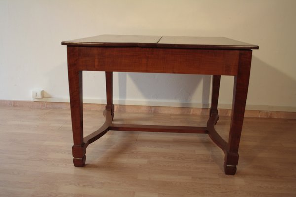 Liberty antique extendable dining table in cherry, Italy, 1920s