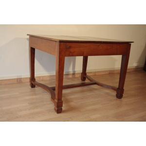 Liberty antique extendable dining table in cherry, Italy, 1920s