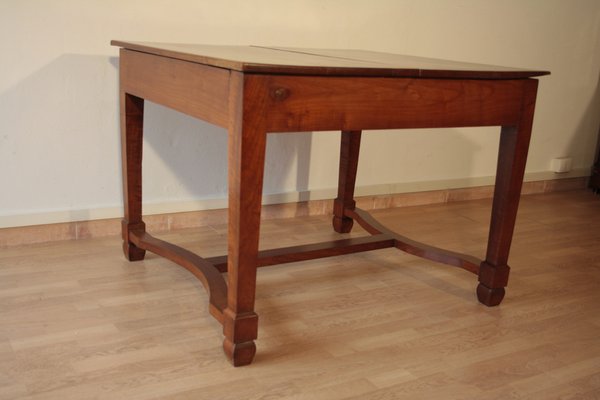 Liberty antique extendable dining table in cherry, Italy, 1920s