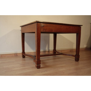 Liberty antique extendable dining table in cherry, Italy, 1920s