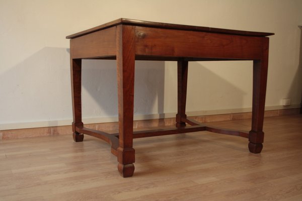 Liberty antique extendable dining table in cherry, Italy, 1920s