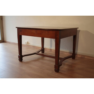 Liberty antique extendable dining table in cherry, Italy, 1920s
