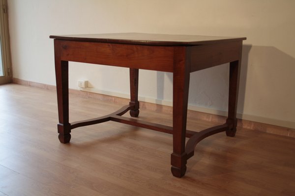 Liberty antique extendable dining table in cherry, Italy, 1920s