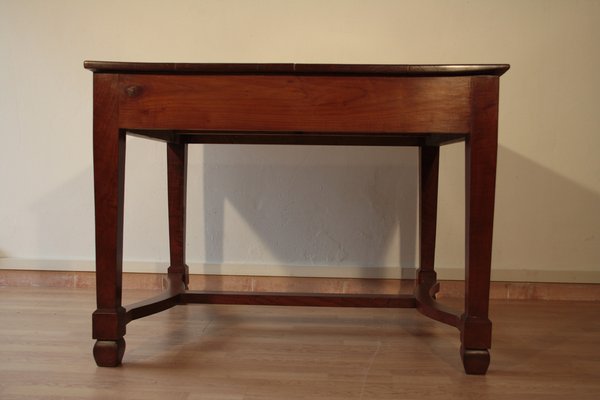Liberty antique extendable dining table in cherry, Italy, 1920s