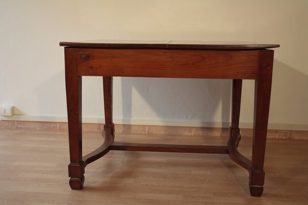 Liberty antique extendable dining table in cherry, Italy, 1920s