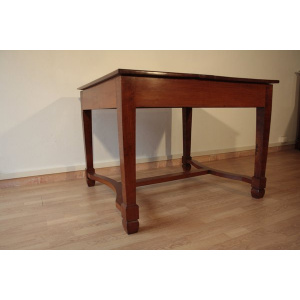 Liberty antique extendable dining table in cherry, Italy, 1920s