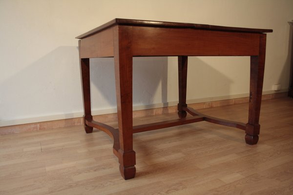 Liberty antique extendable dining table in cherry, Italy, 1920s