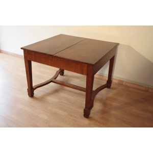 Liberty antique extendable dining table in cherry, Italy, 1920s