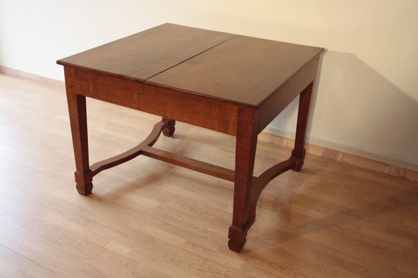 Liberty antique extendable dining table in cherry, Italy, 1920s