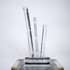 Vintage Bamboo Sculpture In Lucite, 1960s