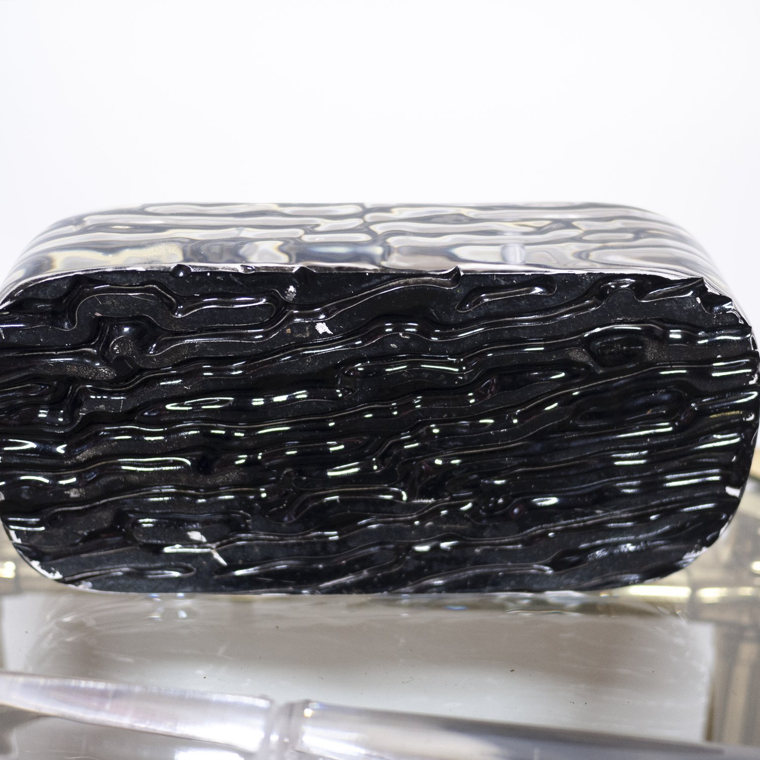 Vintage Bamboo Sculpture In Lucite, 1960s