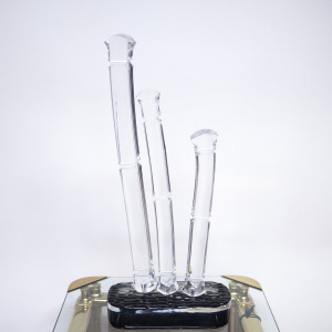 Vintage Bamboo Sculpture In Lucite, 1960s