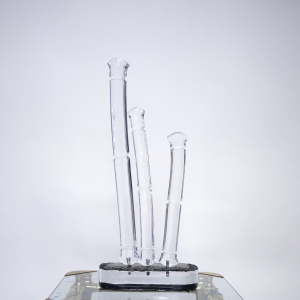 Vintage Bamboo Sculpture In Lucite, 1960s