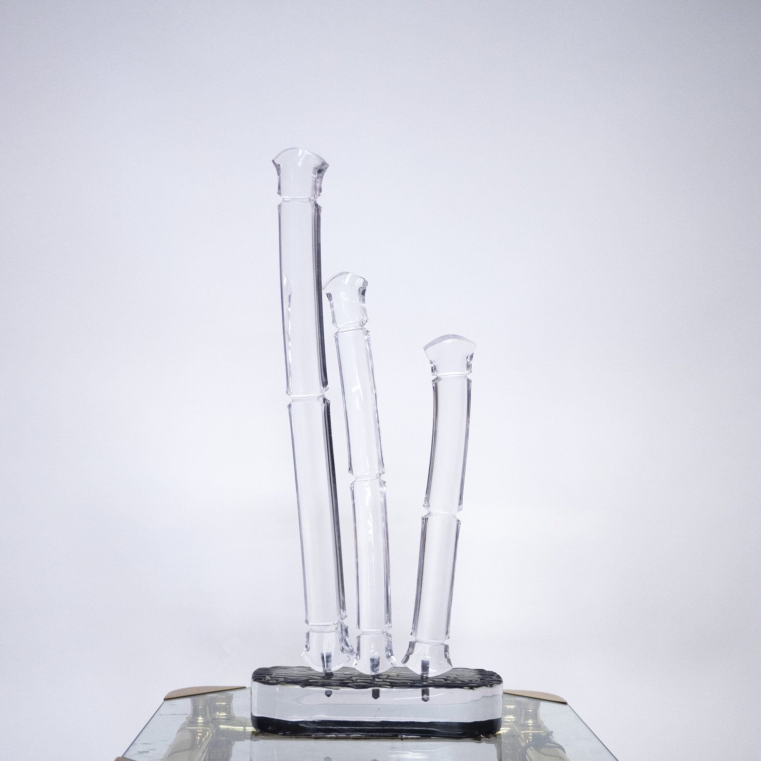 Vintage Bamboo Sculpture In Lucite, 1960s