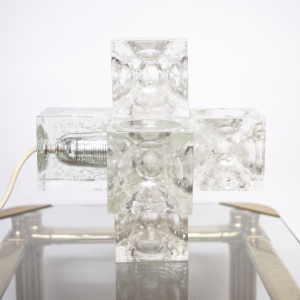 Italian Sculptural Murano Glass Cube By Albano Poli For Poliarte, 1970s