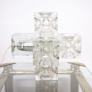 Italian Sculptural Murano Glass Cube by Albano Poli for Poliarte, 1970s