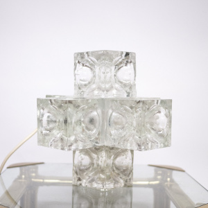 Italian Sculptural Murano Glass Cube By Albano Poli For Poliarte, 1970s