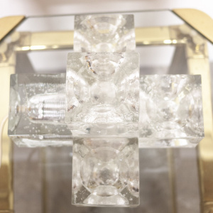 Italian Sculptural Murano Glass Cube By Albano Poli For Poliarte, 1970s