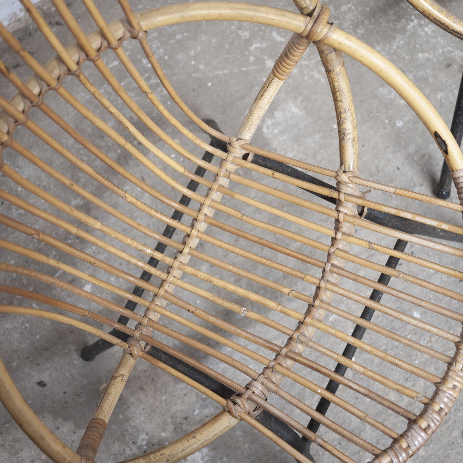 Mid-Century Bamboo & Metal Chair By Rohe Noordwolde, 1960s, Set of 2