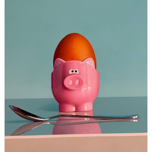 Pink Pig Egg Cup Still Life By Artist Christopher Green