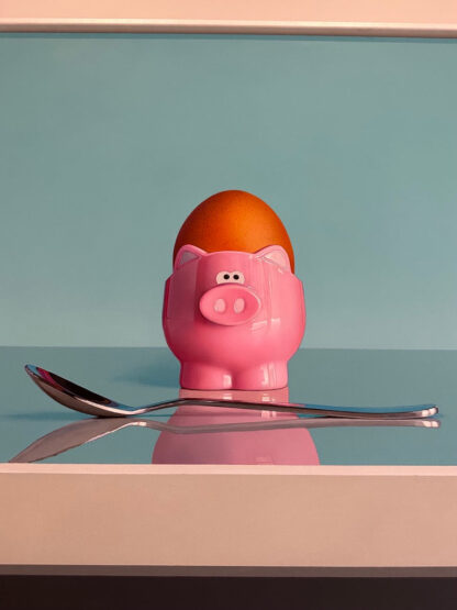 Pink Pig Egg Cup Still Life By Artist Christopher Green - Image 14