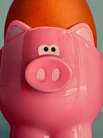 Pink Pig Egg Cup Still Life By Artist Christopher Green - Image 11