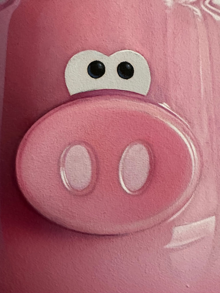 Pink Pig Egg Cup Still Life By Artist Christopher Green