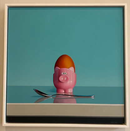 Pink Pig Egg Cup Still Life By Artist Christopher Green - Image 5