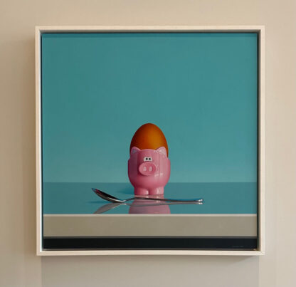 Pink Pig Egg Cup Still Life By Artist Christopher Green - Image 6