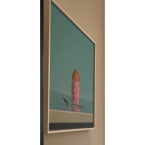 Pink Pig Egg Cup Still Life By Artist Christopher Green