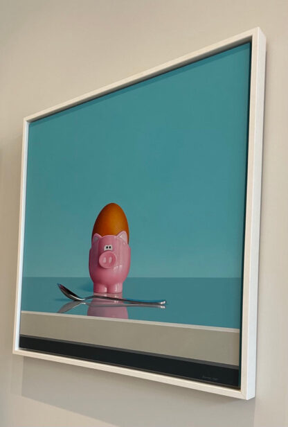 Pink Pig Egg Cup Still Life By Artist Christopher Green - Image 3