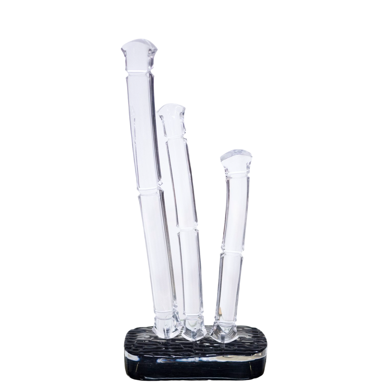 Vintage Bamboo Sculpture In Lucite, 1960s