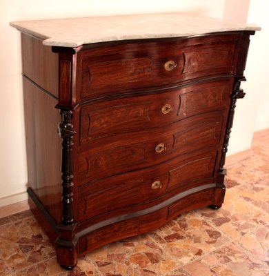Classic ebonized chest of drawers, 19th century